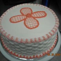 Basket Weave This was a cake I did in a local class...the instructor had us do several different techniques on one cake...thus the reason it is a little...