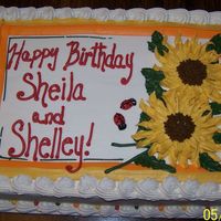 Friends' Sunflower Birthday Another quickie. Fun to make even if there are errors. :-) TFL. (Inspired by CakeGenie, though my version doesn't match hers by any...