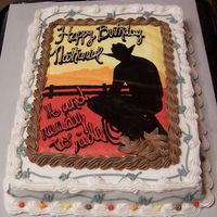 Cowboy Cake This was my son's 16th birthday cake. I was happy with this cake until I did the writing; it immediately received an F grade in my...