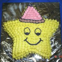 Star Cake made this for my aunt's grandson. on the day of his name ceremony. its eggless chocolate cake with buttercream icing.