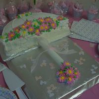 Umbrella Cake I made this for a friend's baby shower. It actually fell and had to be repaied.She loved it though and that was more important.