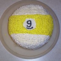9-Ball It's nothing special, but it was my first time. I am just learning how to use different tips and fondant, so the going is slow. My...