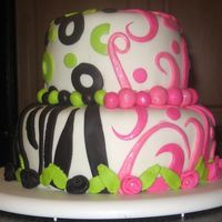 Half & Half Cake Cake for my twin daughters 12th birthday. All the inspiration came from this site. Left half is lemon cake with lime filling, right half is...