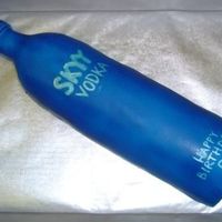 Skyy Vodka Bottle Airbrushed fondant