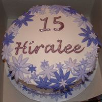 Purple Flowers BC with fondant accents