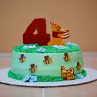 Pooh Cake I made my son a Pooh cake for his 1st birthday and he wanted me to make him the same one for his 4th birthday. I like the 1st one better.