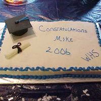Graduation Cake Fondant cap and scroll