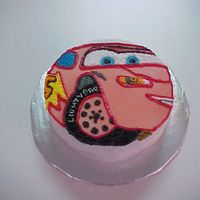 Lightning Mcqueen Smash Cake 6" Smash Cake- white cake, buttercream icing
