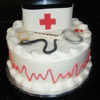 Nurse Buttercream Iced, all fondant/gumpaste accents