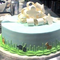 Veronica buttercream iced with fondant accents