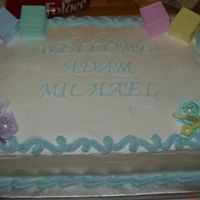Baby Shower Cake This was my first fully decorated cake done for a friend.