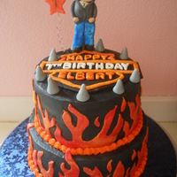 Harley Davidson 1st time making a cake in a long time, so I am happy, for the most part, for how it turned out. Black tinted buttercream, mmf pieces, and...