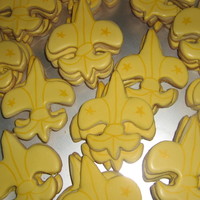 Fleur De Lis Boy Scout Cookies Fleur De Lis cookies made for the Boy Scout Eagle court awards.