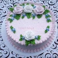 Pinkwhiteroses1.jpg Pale pink with white and pink roses, and delphinium blue 106 drop flowers ~