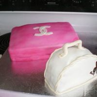 Chanel Shoe Box And Small Purse 