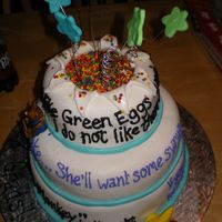 Kindergarten Graduation Cake Made for my son's kindergarten graduation. Three tiers, 10" 8", 6". Road to reading theme, capturing exerpts from...