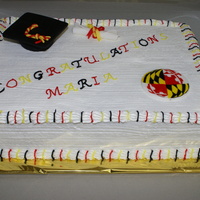 For University Of Maryland Graduate Everything is edible. Painted the logo on a plaque.