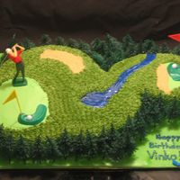Golf Birthday Cake 