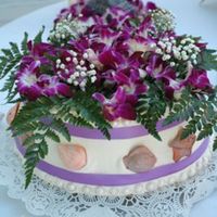 Dsc_0223_Rsz.jpg This is my first wedding cake. There are 3 separate cakes and this was the 10 inch yellow with fresh strawberry filling and buttercream....