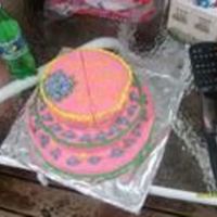 My Second Cake Ever I made it for my mother in law's birthday and she cut it before we got pics, I'mlearning slowly.