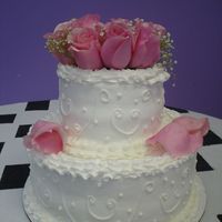 Small Pink Wedding Cake 