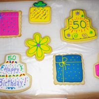 50Th Birthday Cookies Gift for my friends birthday.