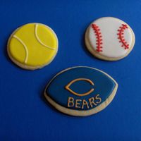 Sports Cookies I sold these at a craft fair recently.