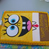Spongebob Squarepants This was a simple sheet cake with fondant accents.