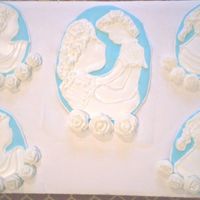 Celebrating Womanhood These are the pieces I am going to put on a 1/2 sheet cake this Saturday 10-06-07. I will post the final picture on Saturday.