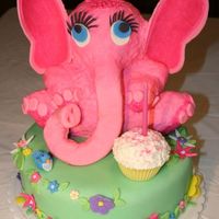 Elephant Cake This cake was for my daughter's first birthday! I made this cake with the Wilton 3-D bear cake pan. I added fondant ears and trunk to...