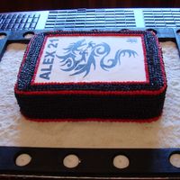 21St Birthday Cake - Year Of The Dragon I made this cake for my brother's girlfriend's 21st birthday. It is a chocolate cake with chocolate mousse filling and decorated...