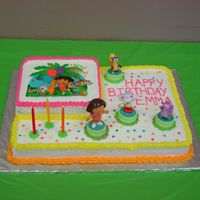 Dora Birthday All buttercream... edible image and Dora stamp set