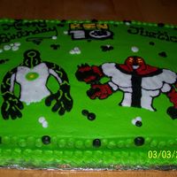 Ben 10 Ben 10 Characters done freehand with buittercream