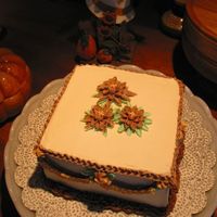 Trio Of Autumn Flowers This was one of two small cakes I made for a thanksgiving party at my relative's house.
