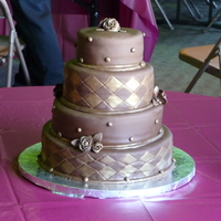 Chocolate Fondant Cake Chocolate cake with chocolate fondant. First time I ever made fondant roses!
