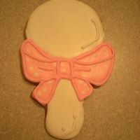 Pink Baby Rattle For Baby Shower NFSC WITH ROYAL ICING&gt; INSPIRED BY CAKE JOURNAL