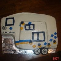 5Th Wheel Camper my sad little attempt to made a replica of my parents camper...complete with slide out....my Dad's b-day just happened to fall at the...