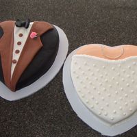 Engagement Party Cakes raspberry cream torted fudge cakes. Inspired by so many talented decorators on this site. This was just a fun thing for me to do for a...