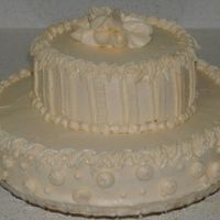 Wilton Class ~ Tiered The result of the Wilton class on tiered cakes. I rather liked it ~ and was proud of myself.