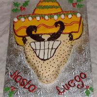 Mexican Dude The cake is white with a vanilla mousse. I sure do love SMBC!