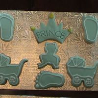 Baby Boy Cookies No fail sugar cookies covered with fondant and royal icing.