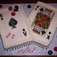 Poker Cake This cake was for a man turning 40.......he is a big poker fan......I did a reverse transfer to make the cards.........