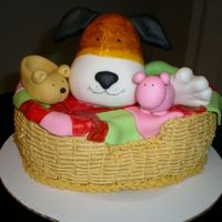 Kipper The Dog This is a little cake I made for our daughter's who both love Kipper. I made it using two 8" rounds, but you could use oval cakes...