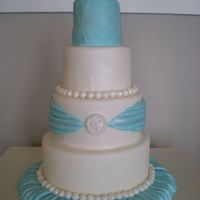 Tiffany Cake This is a cake I made inspired by the Tiffany blue and all things jeweled and apparel. They are 4" high, 4", 6", 8"...