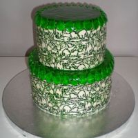 It's A Jungle Out There!!! This is a dummy cake I made inspired by my 3-year old. She loves green and animals, and I thought maybe brides and grooms in touch with...