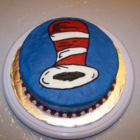 Cat In The Hat's Hat All buttercream. Hat is freehanded.
