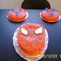 Spider Man Cake These are the Spider Man cakes I did for nephews 3rd birthday. They are each different. One round cake is devils food with strawberry...
