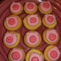 Mini Cupcakes With Pigs These tiny cupcakes were for my son's 1 month b day party, my daughter enjoying this more lol. It made from sugarpaste. thanks for...
