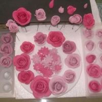 Hot Pink / Burgundy Roses Wanted to make burgundy roses but did not turn up burgundy but I love the colour.