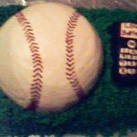 He Love His Baseball And Link! I made this for my husbands boss, who loves baseball and can't seem to lay his link down.Everyone at the office loved the cake...